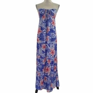 MOSSIMO Supply Co Hawaiian Floral Strapless Dress